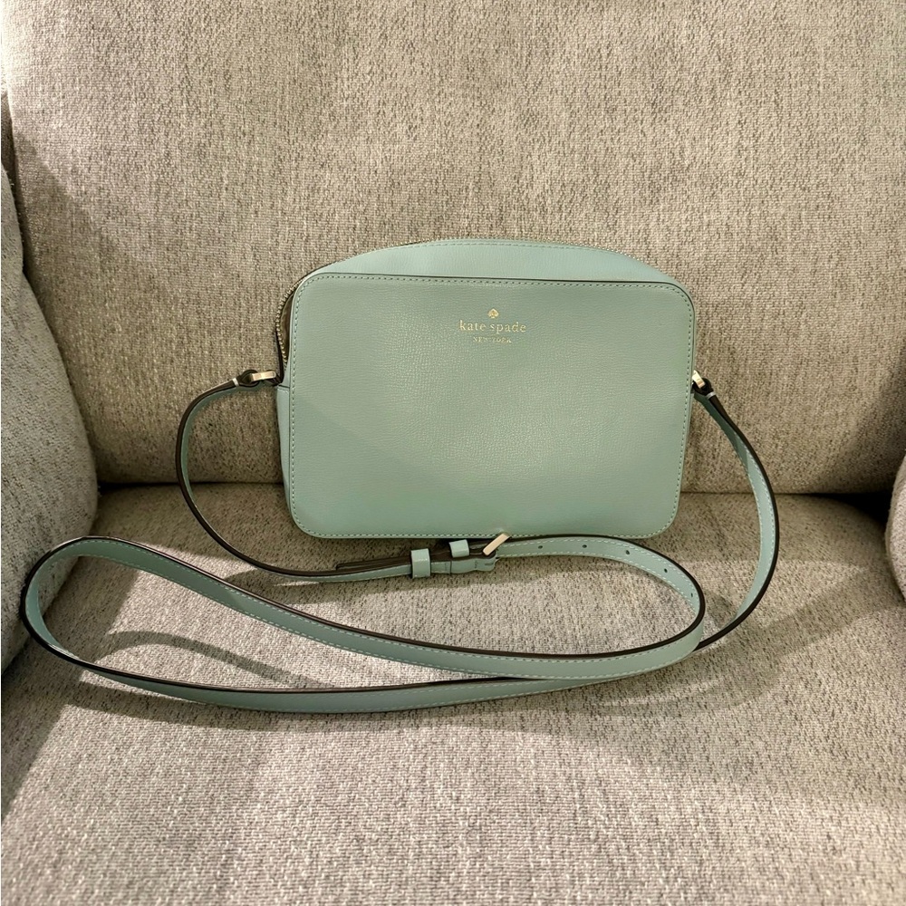 Bluish green Kate spade crossbody.